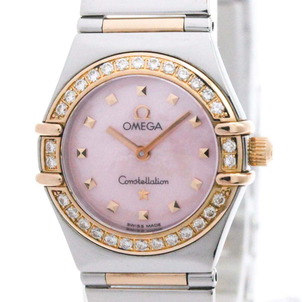 Omega Constellation Quartz Stainless Steel and Rose Gold with Diamond Bezel 23